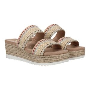 Sam & Libby Charlee Rainbow Rafia Wedge Sandal Size 9